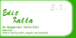 edit kalla business card